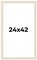 24x42 Wide Barnwood Picture Frame with UV-Resistant Acrylic & Acid Free Backing, Available in 6 Paint Finishes - Grey, Brown, White, and Black